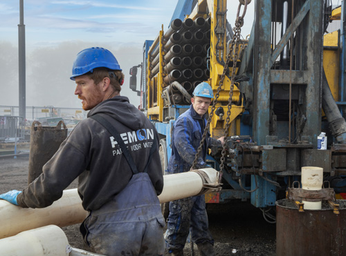 Remon boormeesters aan het werk