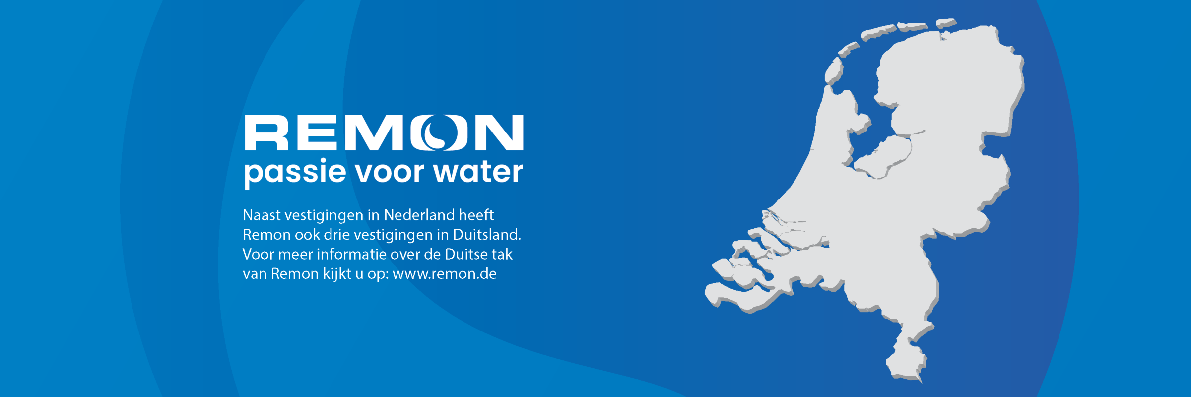 kaart waarop de vestigingen van Remon Waterbehandeling worden getoond